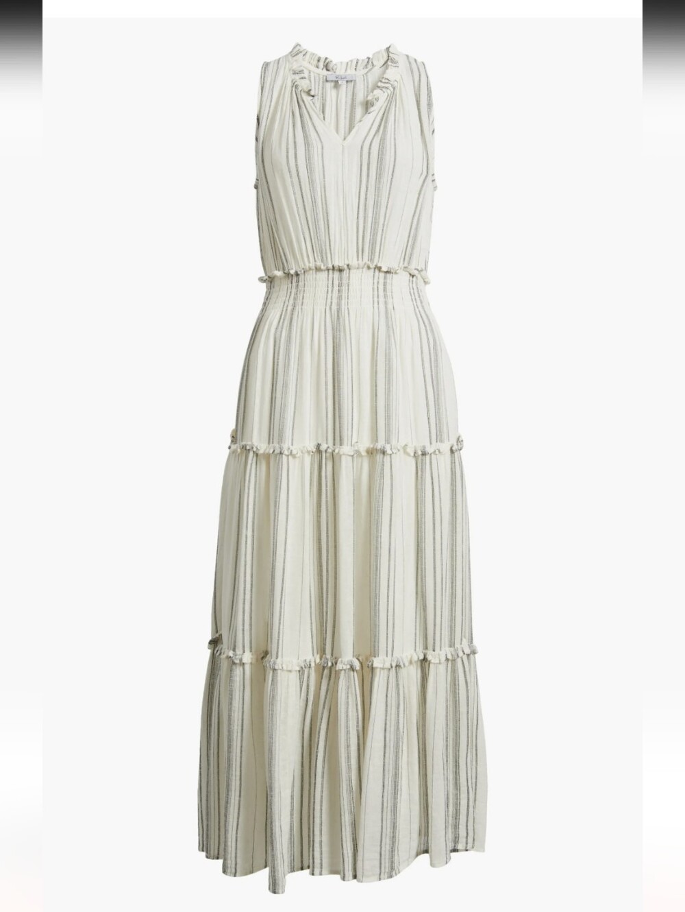 Rails Loulou Striped Sleeveless Linen Blend Maxi Dress Coastal Resort Summer - Picture 13 of 13